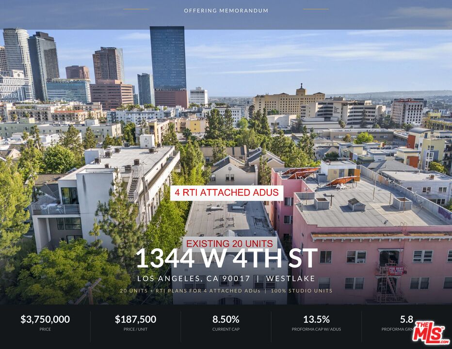 Property photo for 1344 W 4th St, Los Angeles, CA